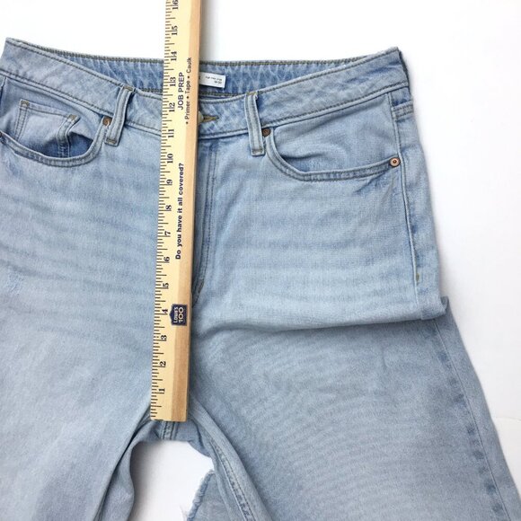 Elizabeth and James Jeans High Rise Crop Frayed Hems Stretch size 14 length 26" - Picture 6 of 9